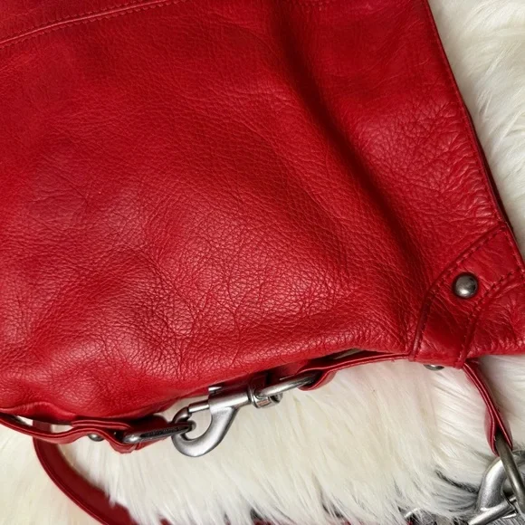 Rebecca Minkoff RED Leather RARE MINI Nikki Hobo Shoulder Bag - Picture 9 of 13